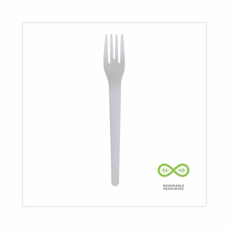 Eco-Products Plantware Renewable & Compostable Fork - 6", PK1000 EP-S012